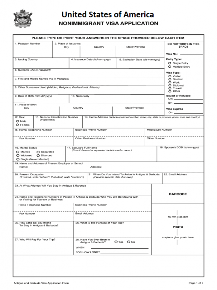 Ppt Nonimmigrant Visa Application Form Ds 160 Powerpoint Presentation 