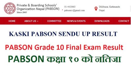 PABSON Grade 10 Final Exam Result