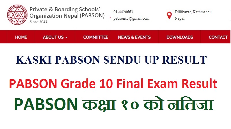 PABSON Grade 10 Final Exam Result