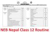 NEB Nepal Class 12 Routine