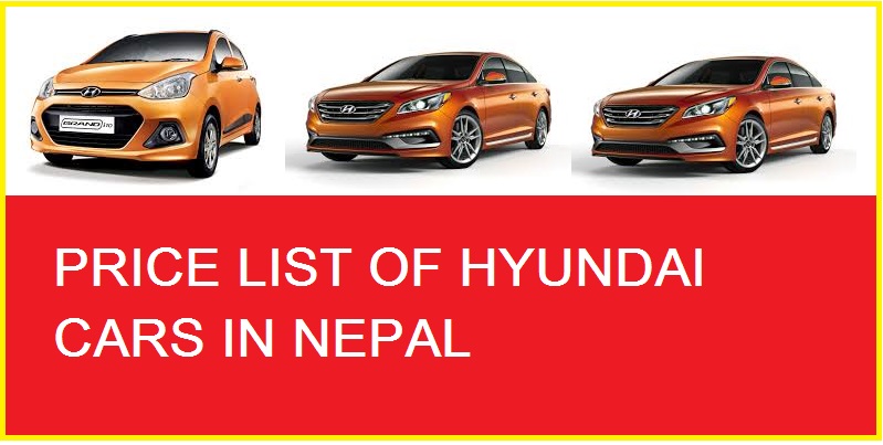 hyundai cars Nepal price list