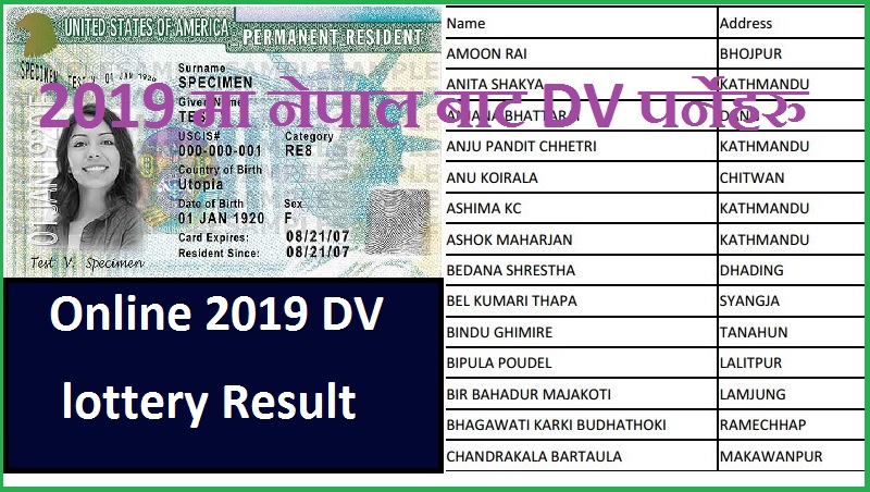 Online 2019 DV lottery Result