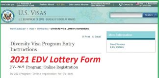 2021 EDV Lottery Form