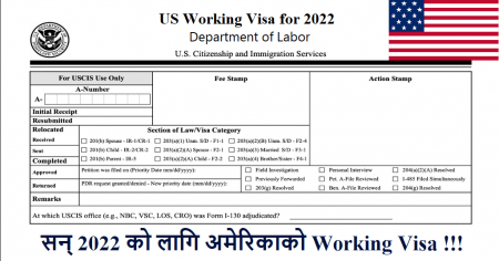 USA Working Visa for 2022