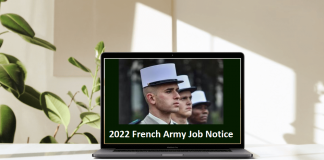 2022 French Army Job Notice