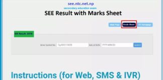 SEE Result with Marks Sheet