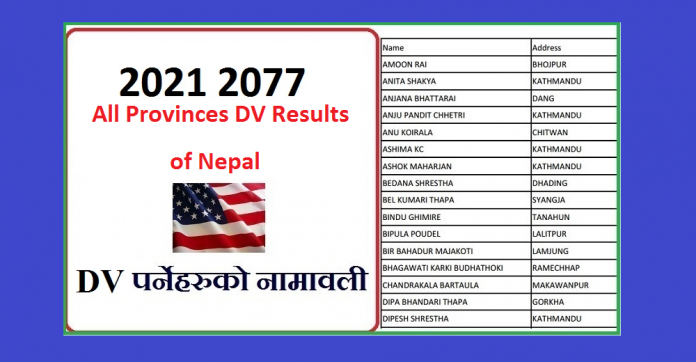All Provinces DV Results