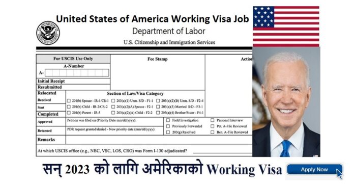 United States of America Working Visa Job