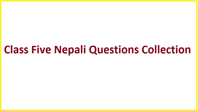 Class Five Nepali Questions Collection