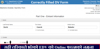 Correctly Filled EDV Form