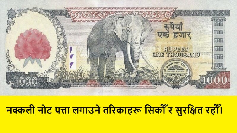 How to identify Fake Rs1000 Note