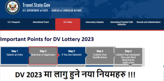 Important Points for DV Lottery 2023