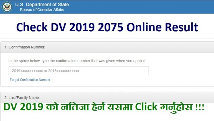 DV 2019 2075 Online Result