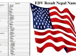 EDV Result Nepal Name List