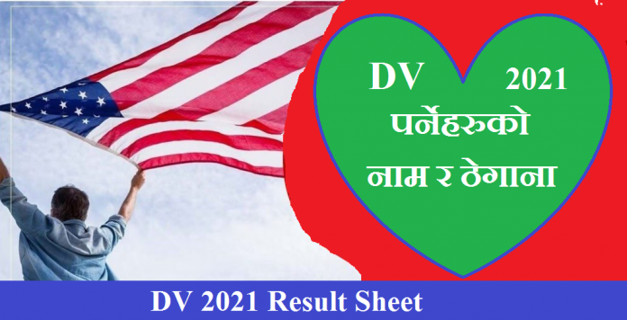 DV 2021 Result Sheet