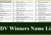 EDV Winners Name and Address