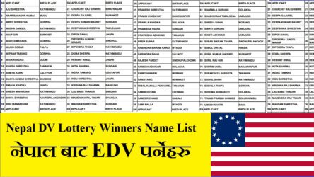 Nepal DV Lottery Winners Name List