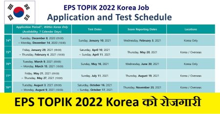 EPS TOPIK 2022 Korea Job