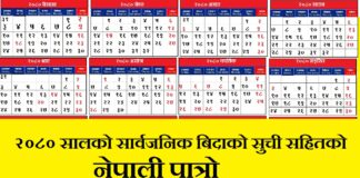 Nepali Calendar 2080
