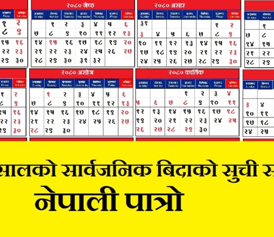 Nepali Calendar 2080