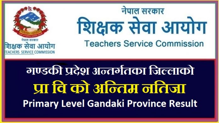Primary Level Gandaki Province Result