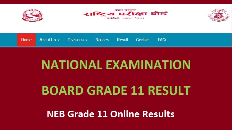 NEB Grade 11 Online Results