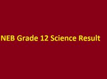 NEB Grade 12 Science Result