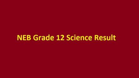 NEB Grade 12 Science Result