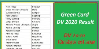 Green Card DV 2020 Result EDV 2020 Result