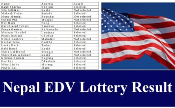 Nepal EDV Lottery Result