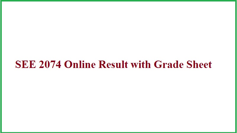 SEE 2074 Online Result