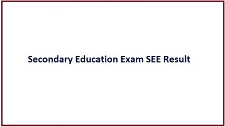 Secondary Education Exam SEE Result