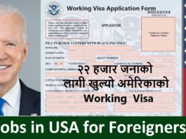 USA Job with Work Visa