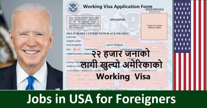 USA Job with Work Visa