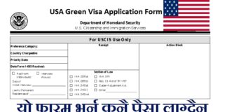 USA Green Visa Application Form