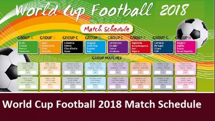 World Cup Football 2018 Match Schedule