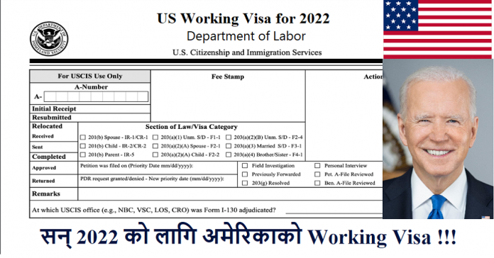 USA Working Visa for 2022